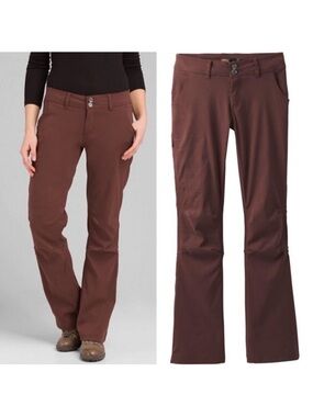 Prana Halle Convertible Hiking Pants Brown Bootcut capri Activewear short inseam